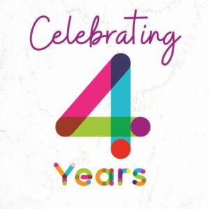 celebrating 4 years at Shapes & Colors, graphic and web design agency in Richmond, VA